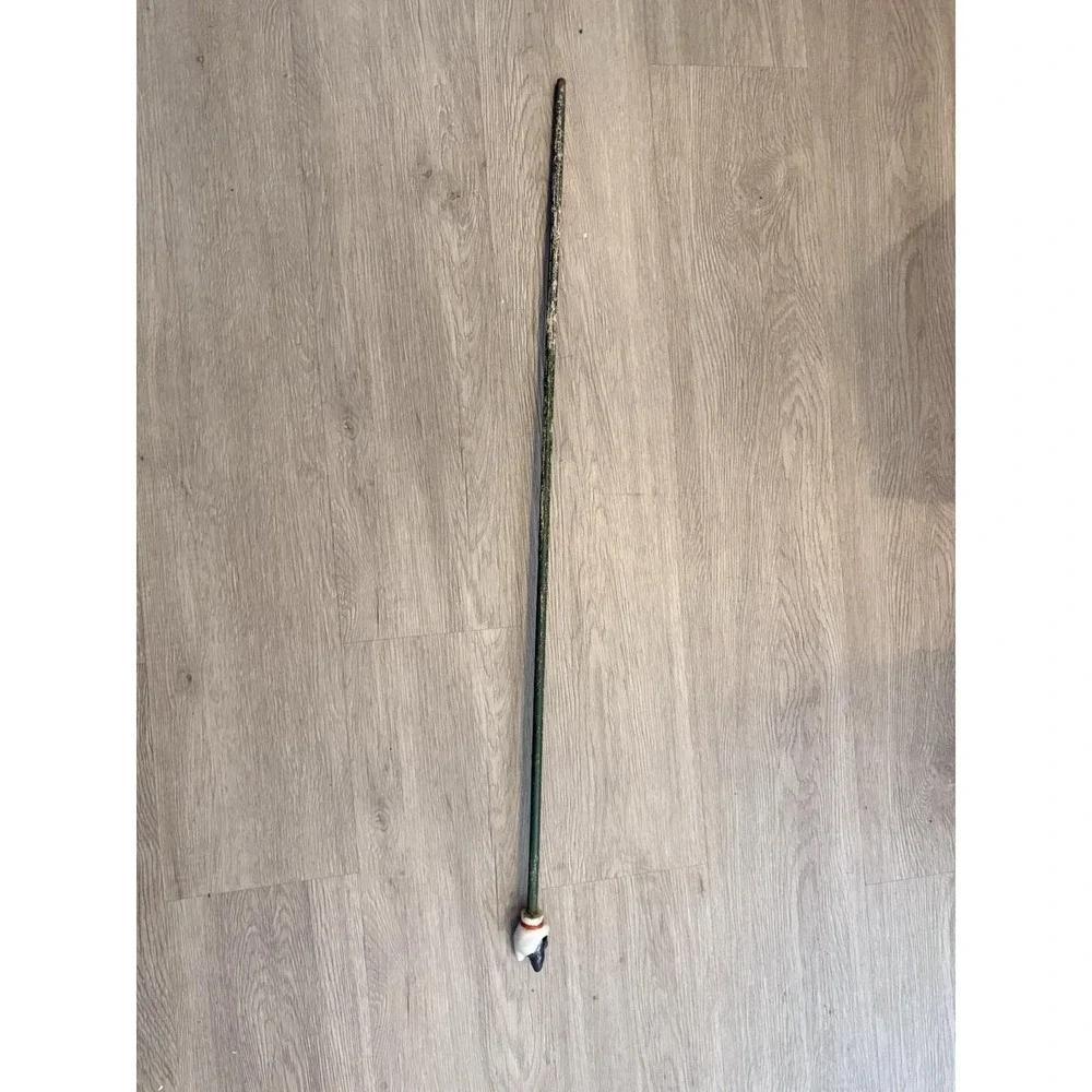 Vintage Carnival Cane Stick Porcelain French Bull Dog Head 34